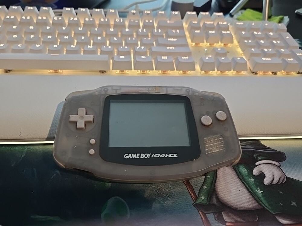 Nintendo Game Boy Advance GBA System Glacier Needs New Battery. Does Not Stay On